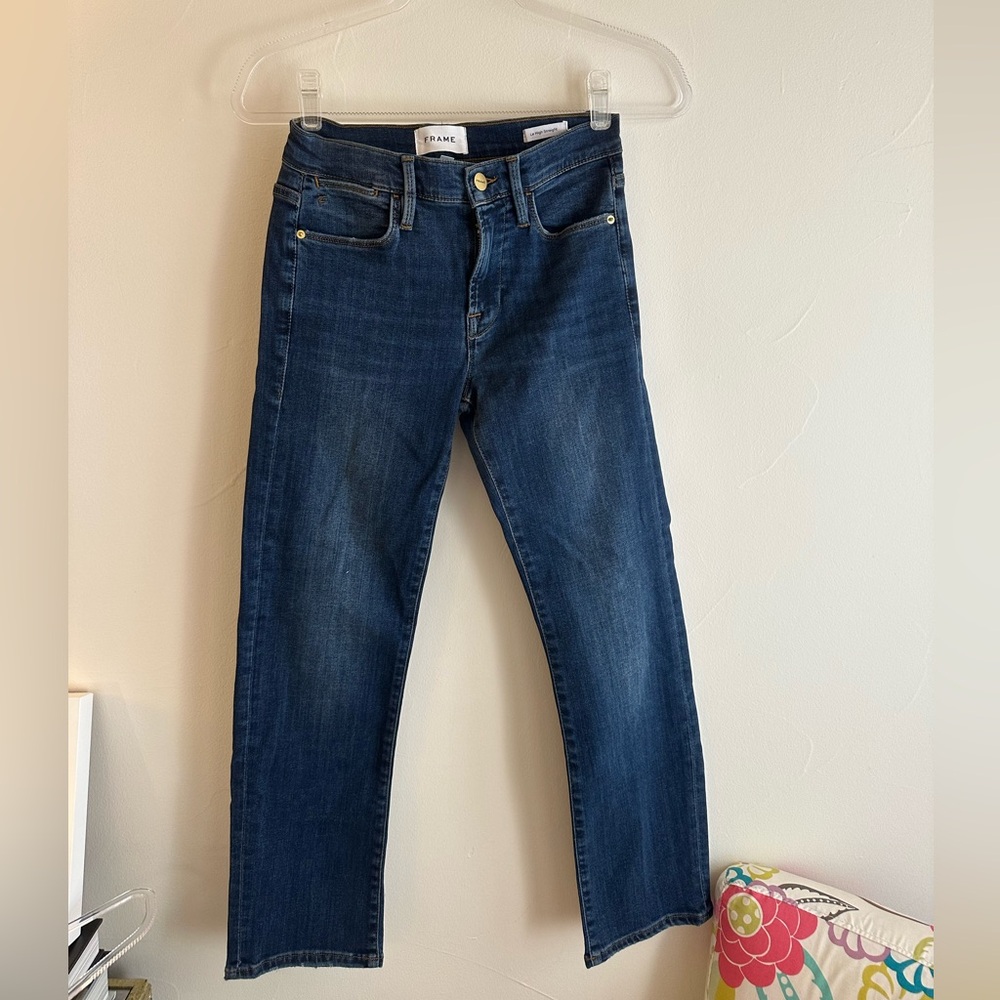 Frame Le High Straight Denim Women's Blue Jeans